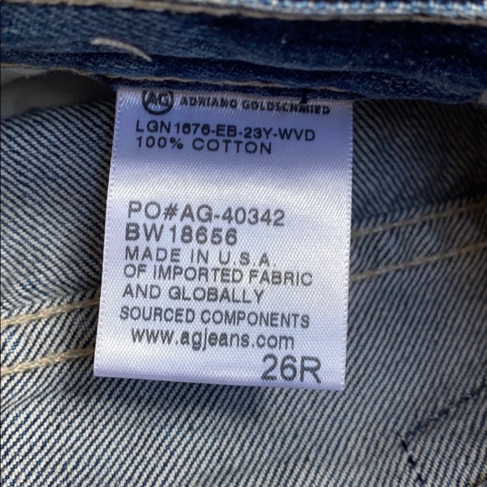NEW • AG Jeans • Phoebe Woven Denim Jeans 26 - Picture 8 of 8
